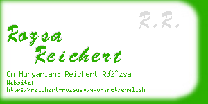 rozsa reichert business card